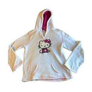 Hello Kitty Soft Fleece White Pink Girls’ Hoodie